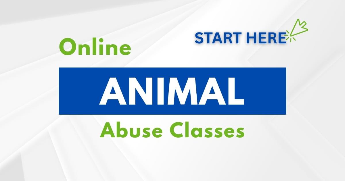 Online Animal Abuse Class, court-ordered, completion certificate included.