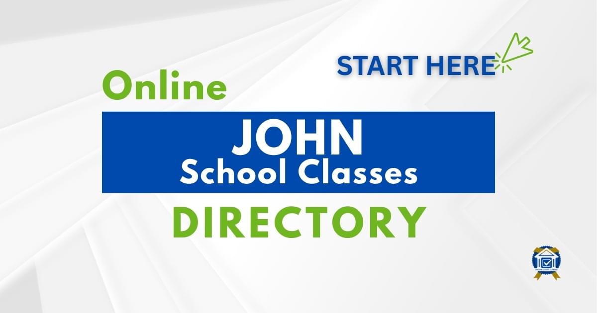 Online John School Diversion Program, completion certificate included.